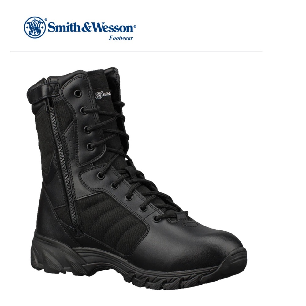 Smith & Wesson Men's Footwear Breach 2.0 8" Side Zip Military and Tactical Boot - Picture 6 of 7
